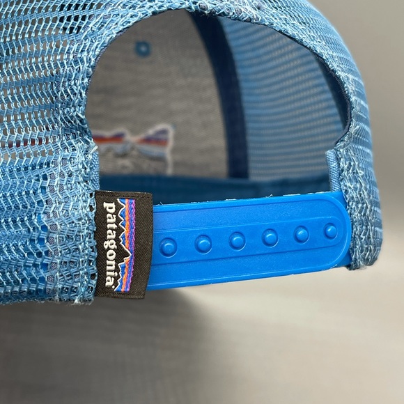 Patagonia Fitz Roy Trout Skipper Blue Trucker Hat - Rare Spring ‘15 NOT LOW PRO - Picture 7 of 7